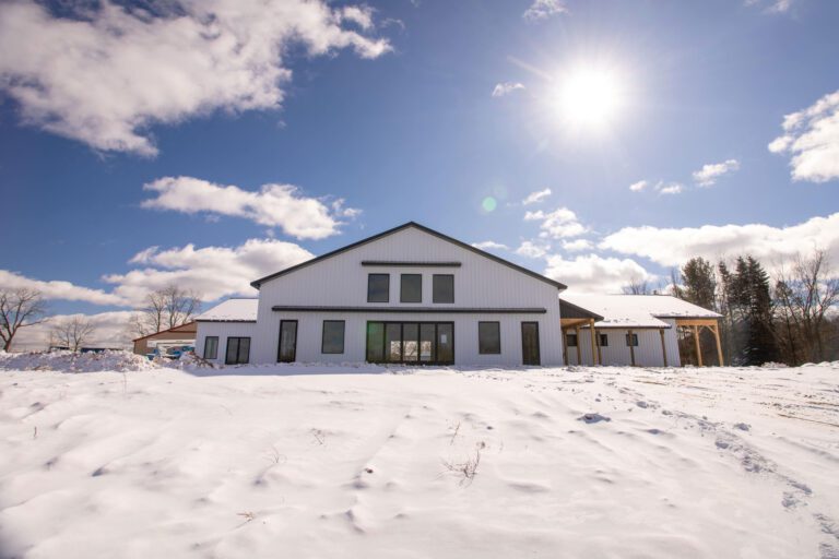 The Cox Ranch a brand new, modern wedding venue in Custer, Michigan with multiple outdoor patios