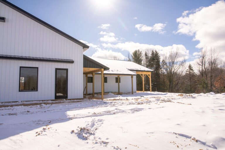 The Cox Ranch a brand new, modern wedding venue in Custer, Michigan with outdoor patios.